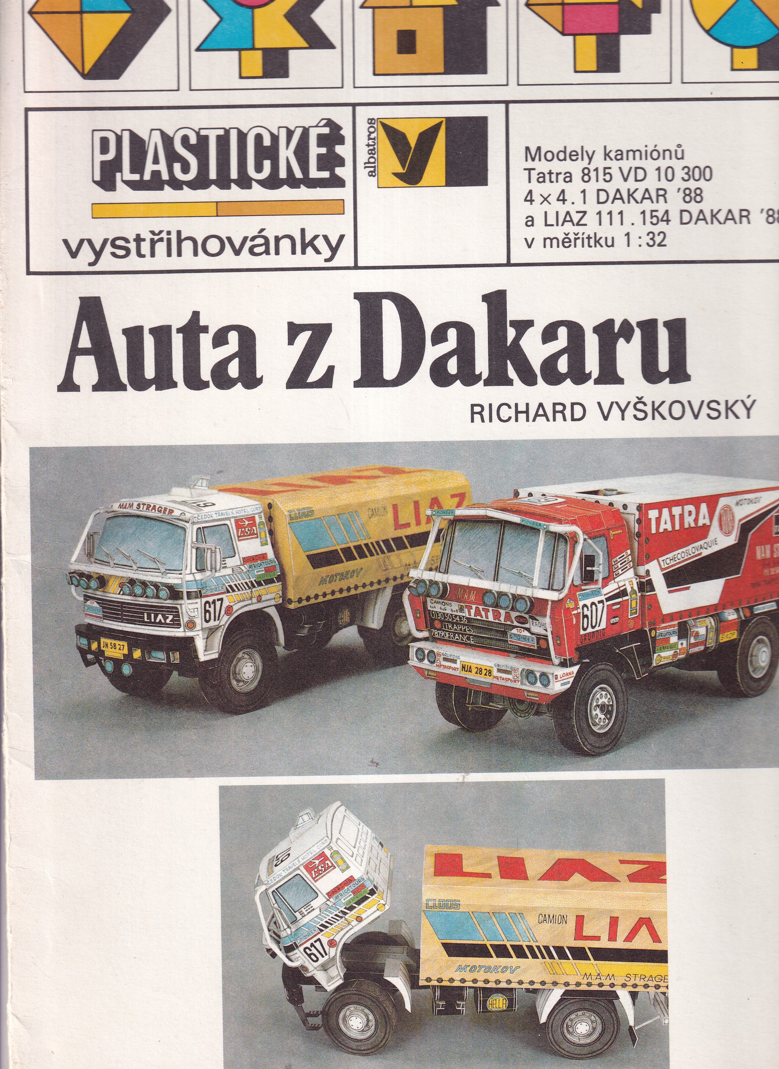 Plastické vystřihovánky - Auta z Dakaru