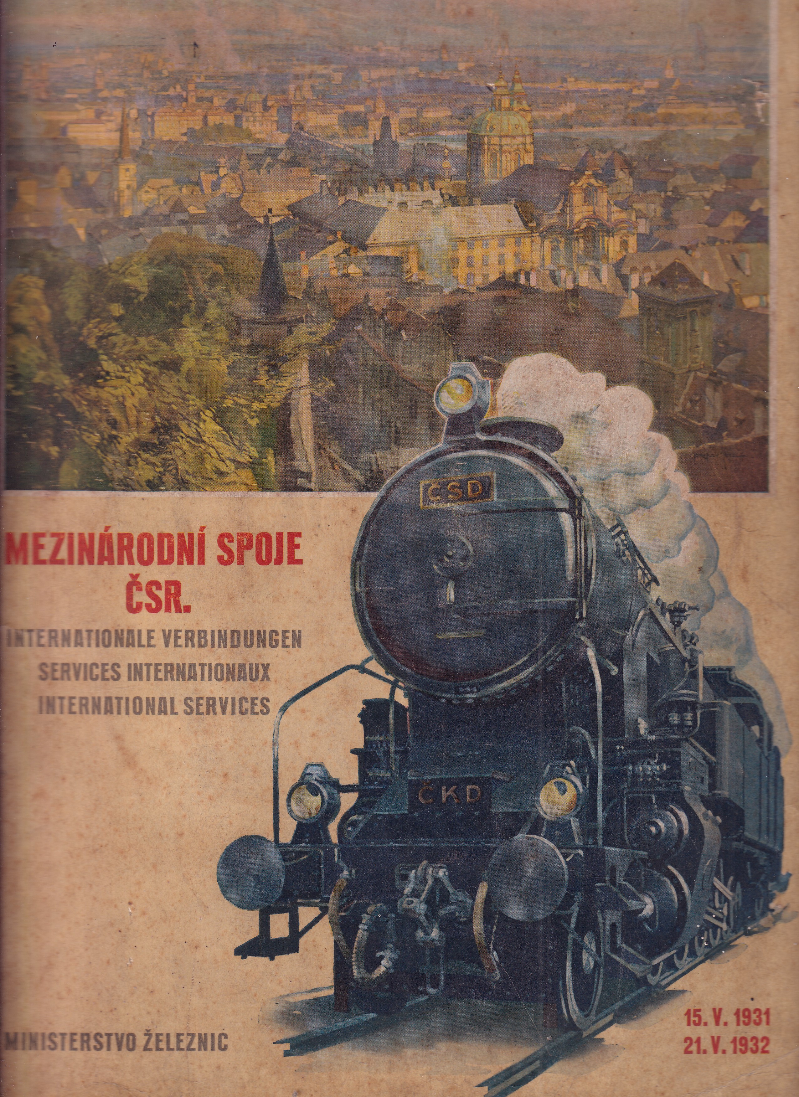 Mezinárodní spoje ČSR. 15.V. 1931 - 21. V.1932