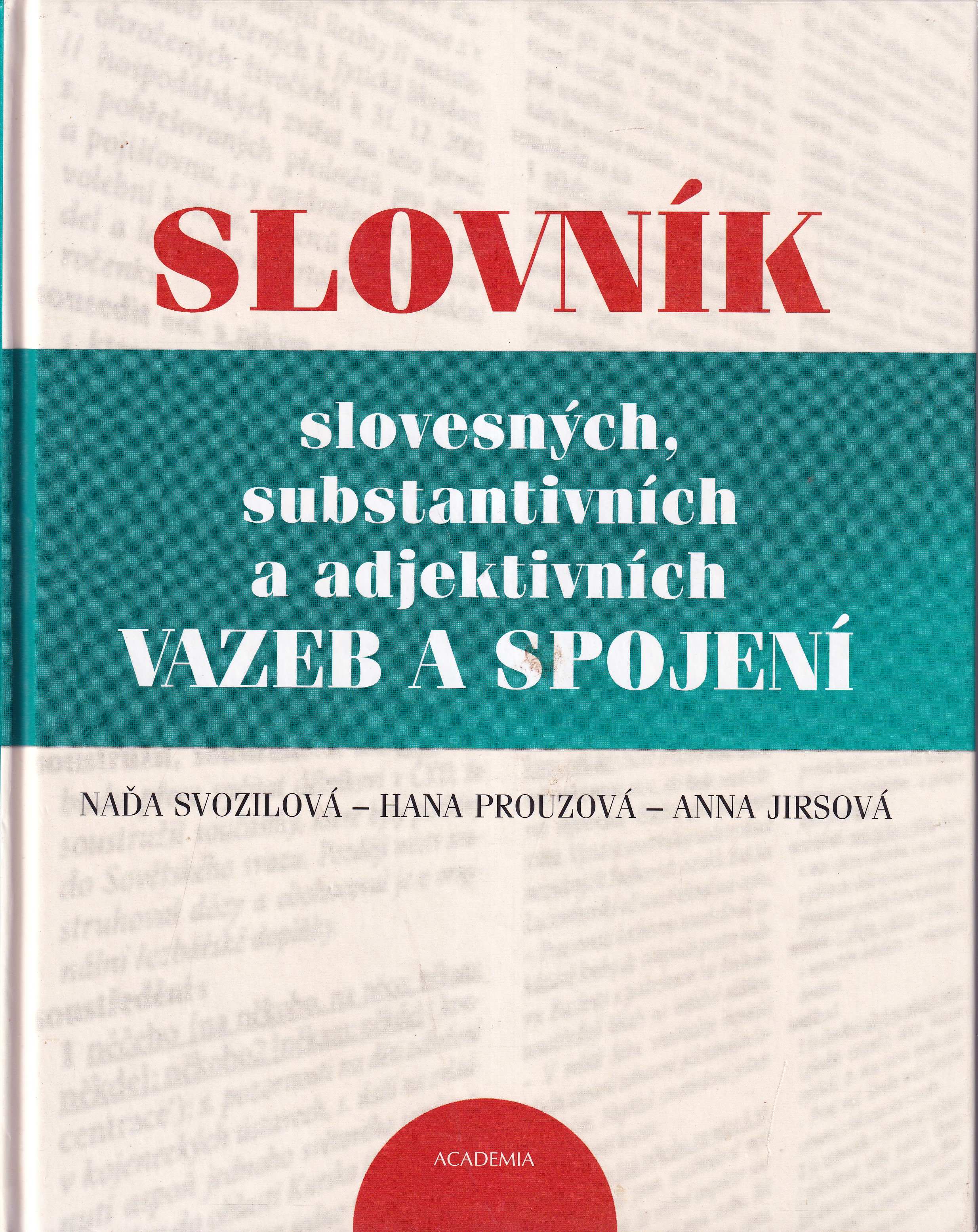 Slovník slovesných, substantivních a adjektivních vazeb a spojení