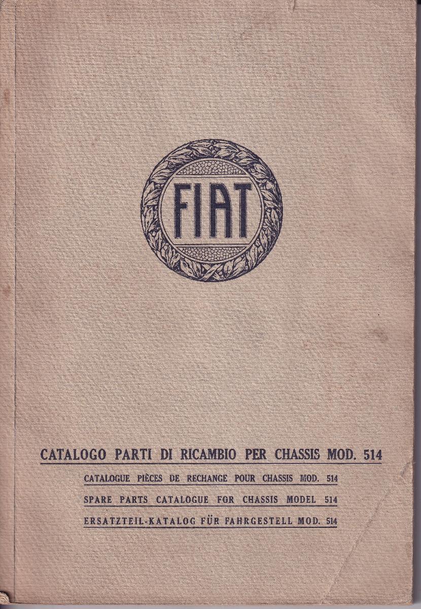 Fiat. Catalogo parti di ricambio per chassis mod. 514.