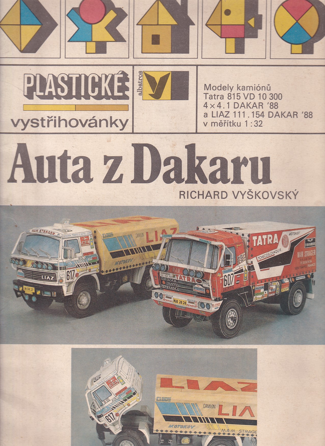 Plastické vystřihovánky - Auta z Dakaru