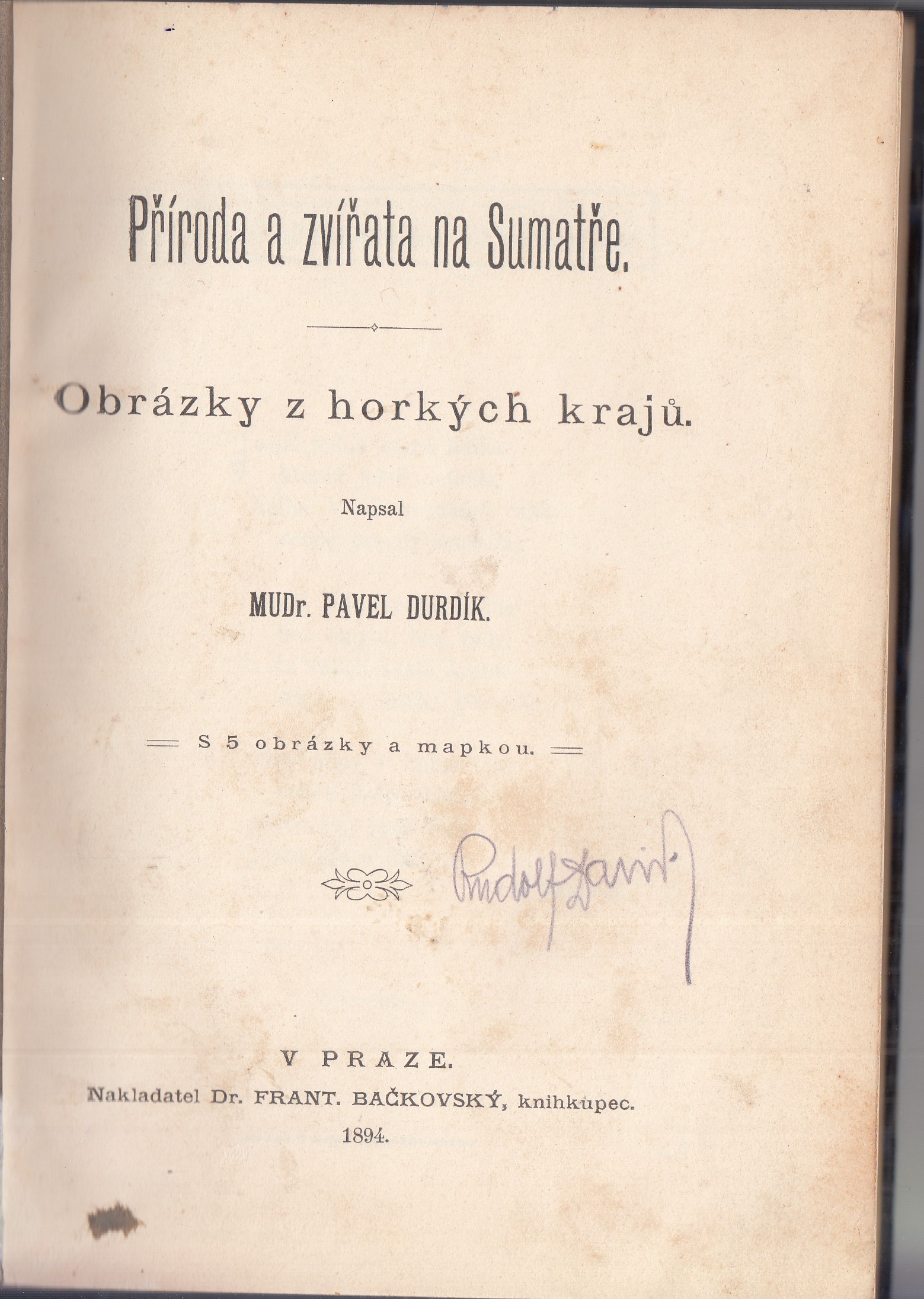 Příroda a zvířata na Sumatře : obrázky z horských krajů