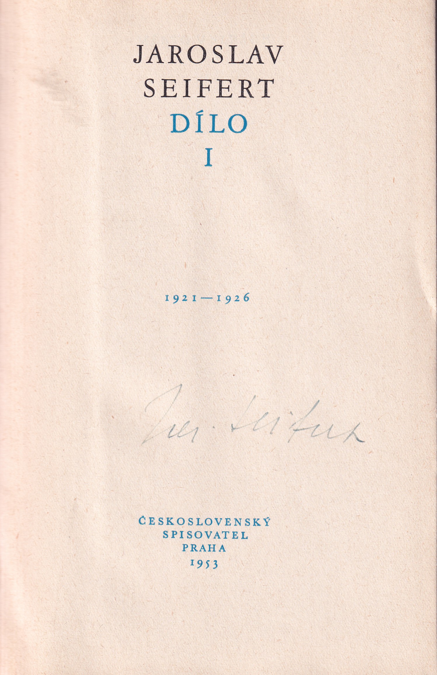 Dílo. I, 1921-1926