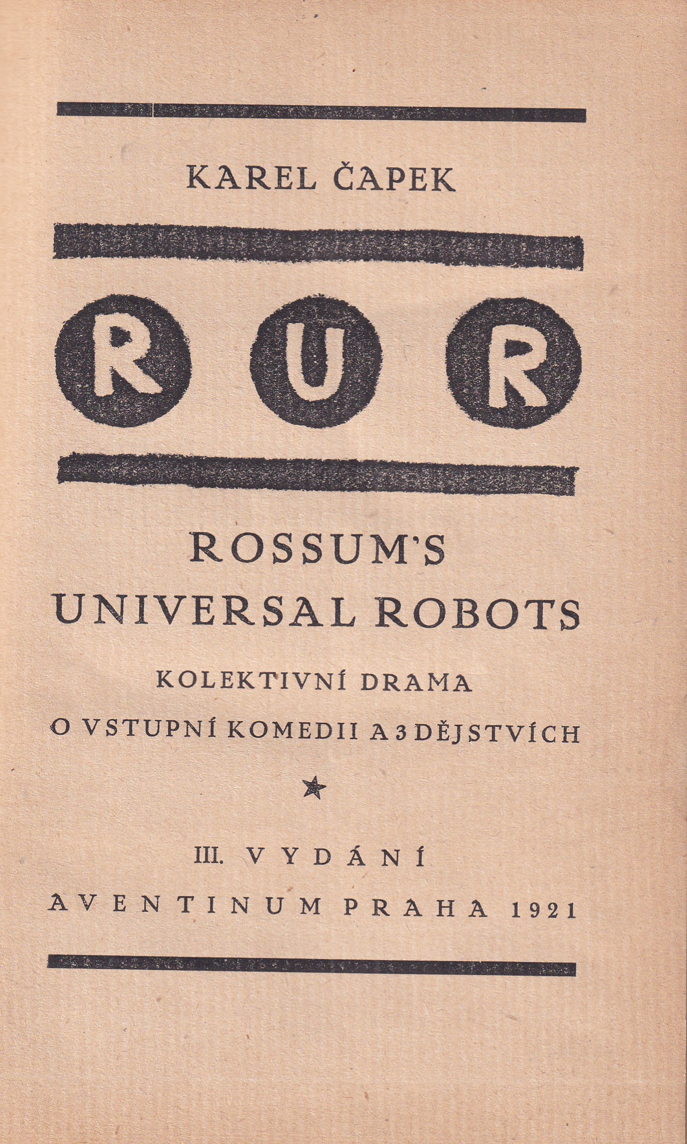 R.U.R. - 3. vydání