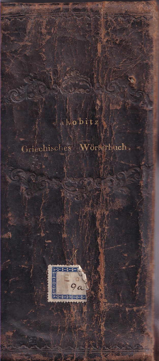 Handworterbuch der Griechischen Sprache - 1. díl
