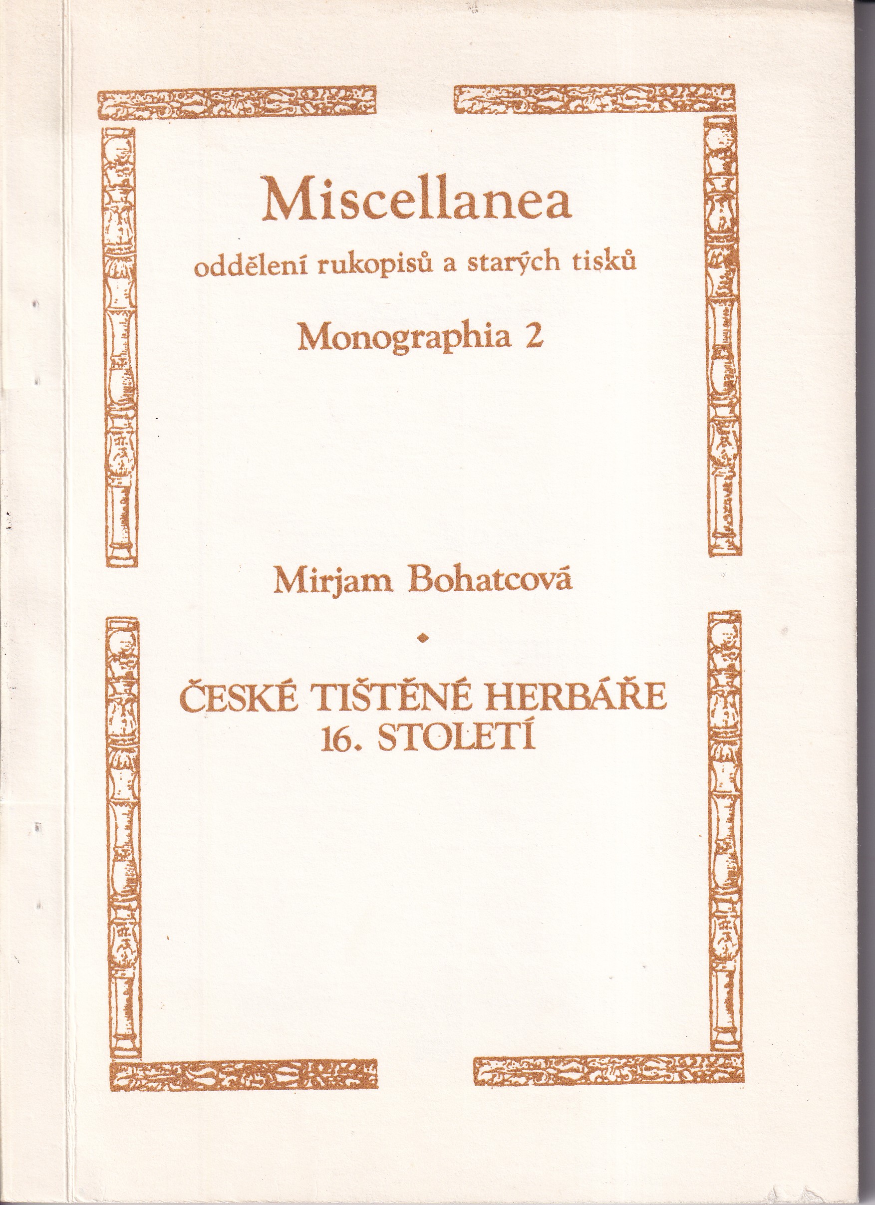 České tištěné herbáře 16. století