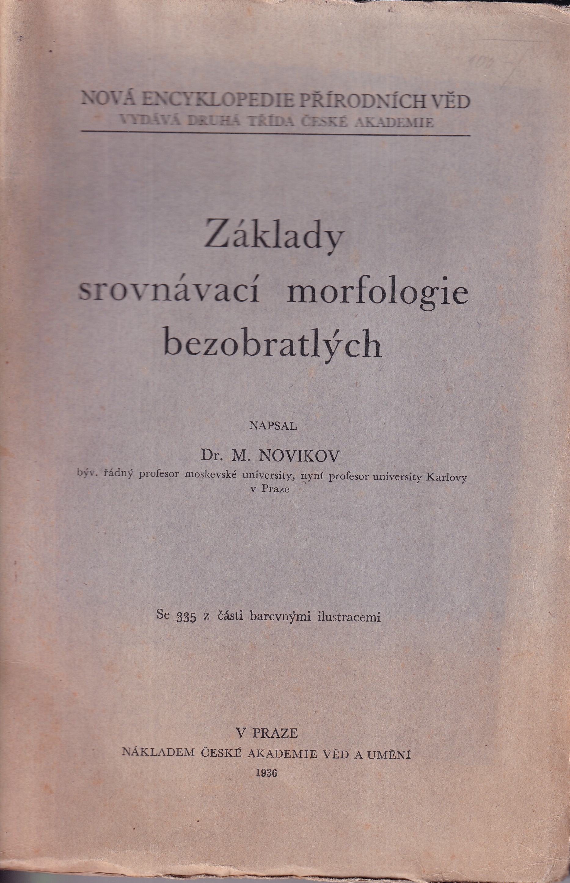 Základy srovnávací morfologie bezobratlých  Michail Michajlovič Novikov
