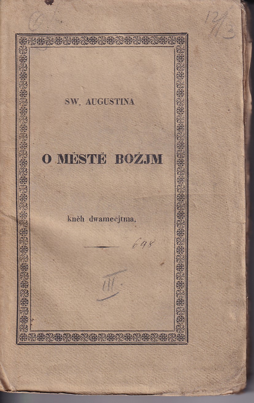 Sw. Augustina O městě Božjm kněh dwamecjtma