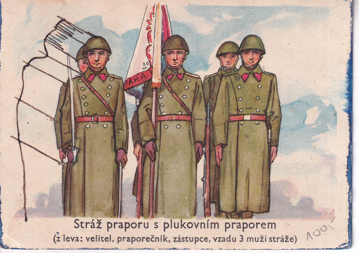 Stará reklama Čsl. armáda 1. republika - Stráž praporu (Žitovka)